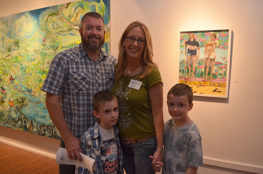 Dennis, Finn, 6, Jenny and Noah Medved, 8