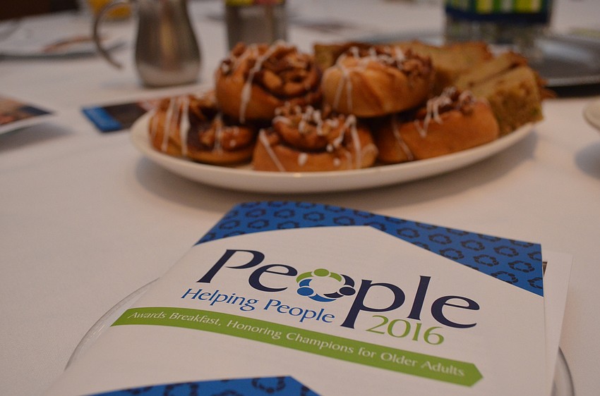 Guests dined on cinnamon rolls, sausage and other breakfast items at Michael’s On East.