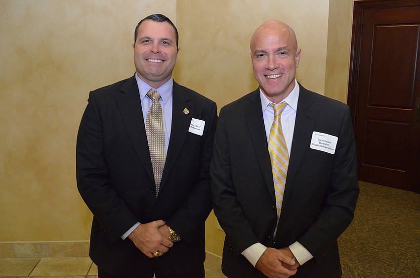 Sarasota Police Department Deputy Chief Pat Robinson and Lieutenant Demetri Konstantopoulos