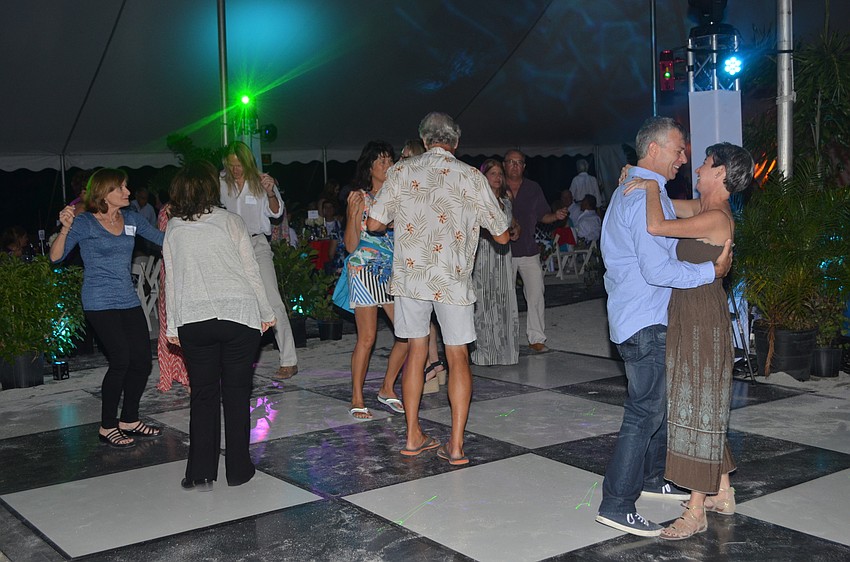 Attendees took to the dance floor after dinner.