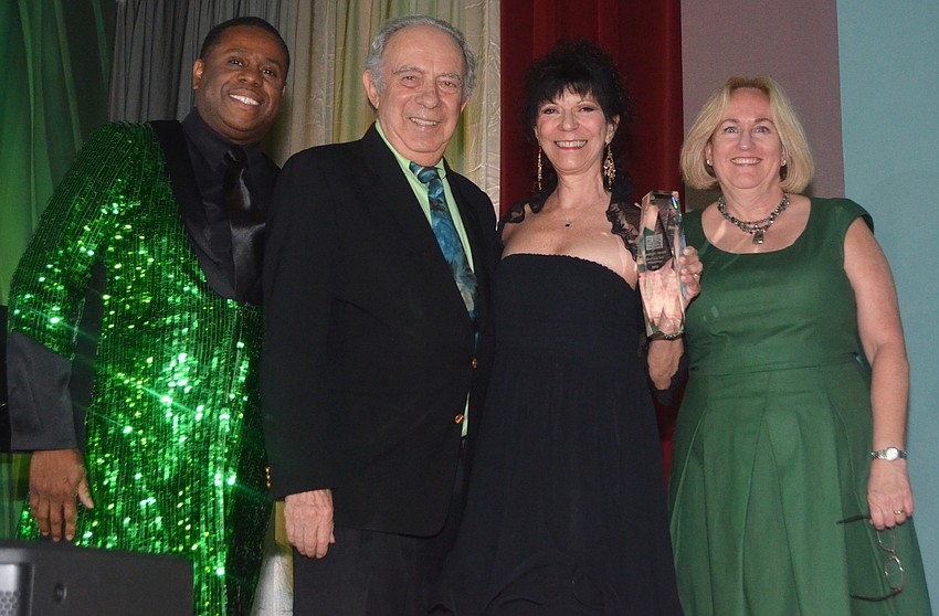 Founder/Artistic Director Nate Jacobs with Honorees Howard Millman and Carolyn Michel and Executive Director Julie Leach after the award presentation.