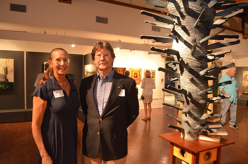 Kaki and Jack King. Jack is one of two artists with work featured in the “Drawing Re-Imagined” exhibit.