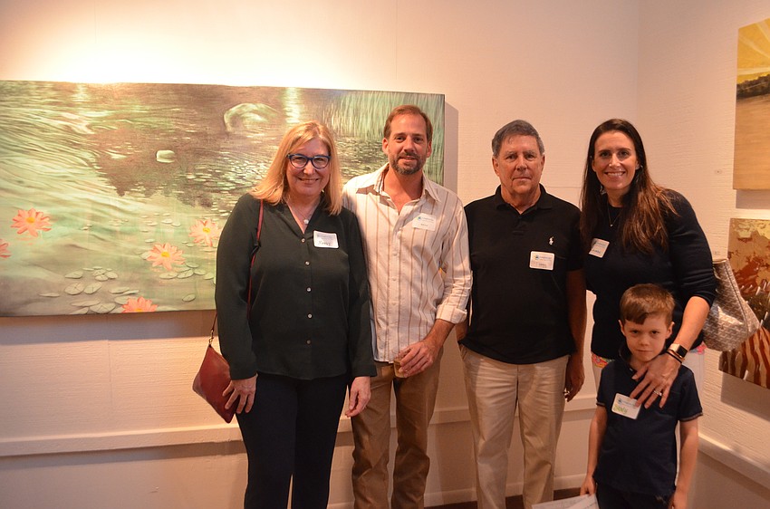 Margy Rich, artist Will Corr, Tony Rich, Lauren Pelusio and Brody Pelusio