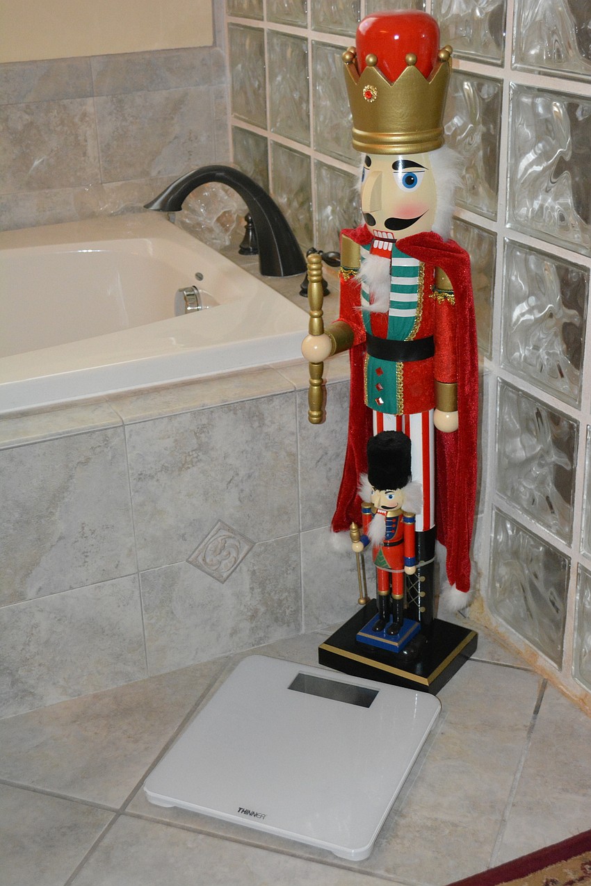 Mary Jo Steltmann decorated all the rooms, including the bathroom.