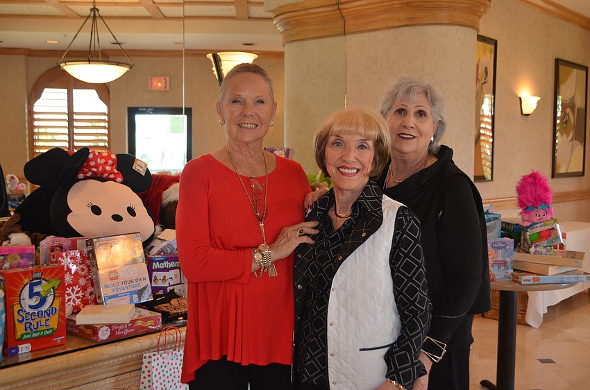 Betty Ewing, Doris Kaplan and Sylvia Pastor, head of L’Ambiance Social Committee