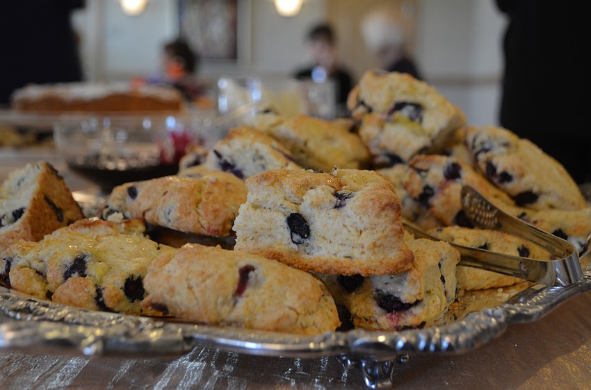 Attendees enjoyed cupcakes, cookies, scones and other sweet treats with their tea.