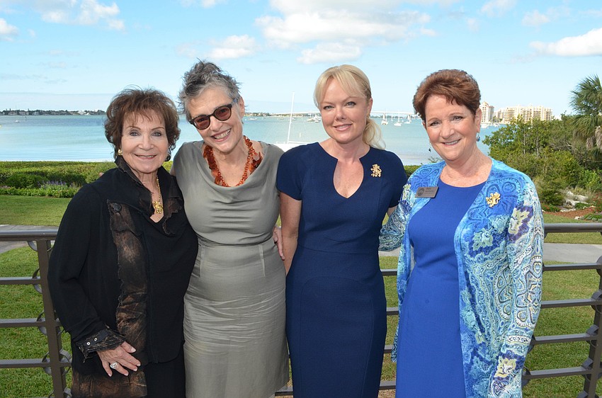 Co-Chairwoman Irene Ross, speaker Bella Meyer, Co-Chairwoman Anne Spindel and JFSM Board President Patti Wertheimer