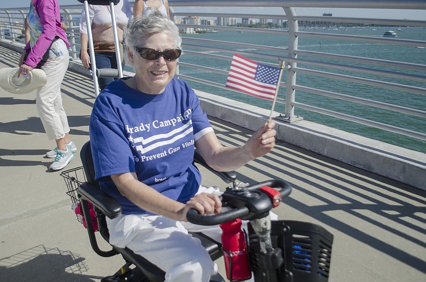 Ann Eachus participates in the Women’s Solidarity March.