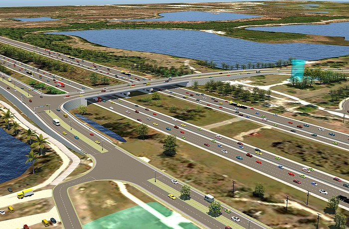 The proposed overpass would connect to Cattlemen Road, just north of the southern end of the lake at Nathan Benderson Park.