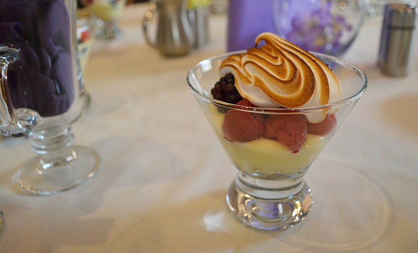Guests at the Reason to Hope Luncheon dined on fruit cocktails at Michael’s On East on Feb. 6.