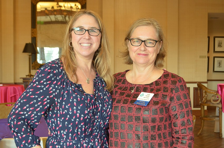 Rae Mulligan and Julie Smith hang out at the GALentine event.