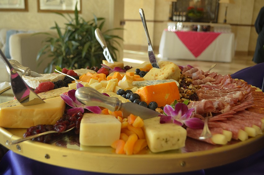 Finger foods sit on a table at The Lake Club during 