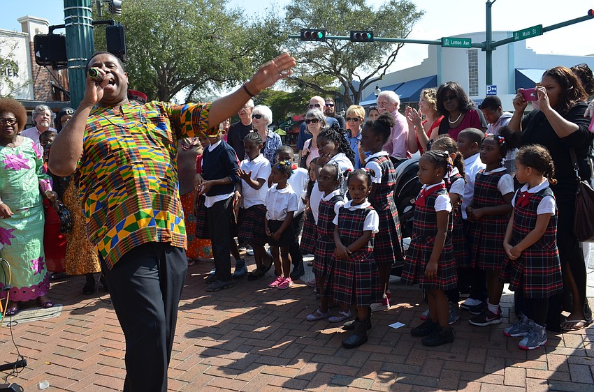 Nate Jacobs performs a solo in front of an audience that included students from the Westcoast School for Human Development.