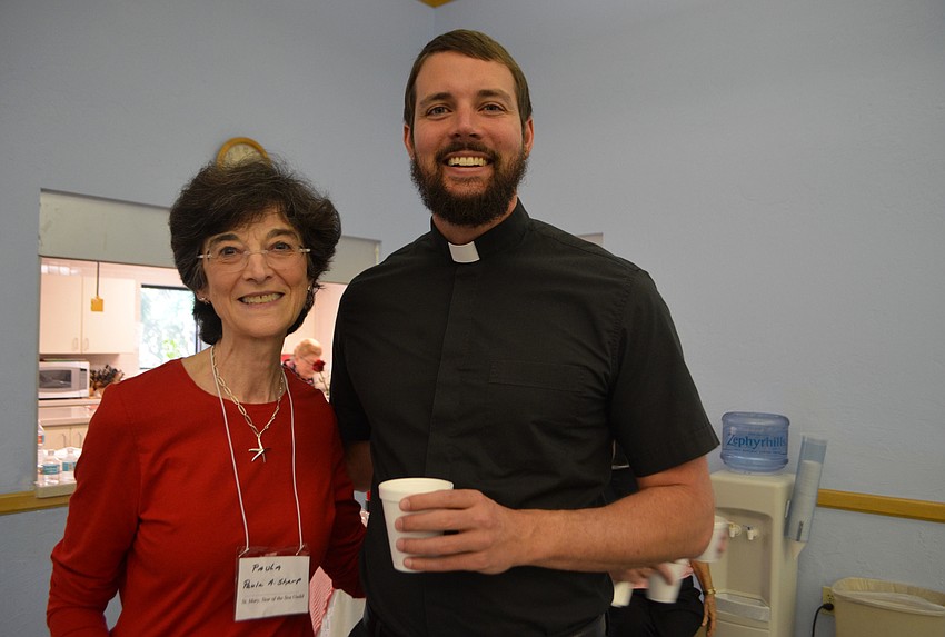 Paula Sharp and the Rev. Eric Scanlan