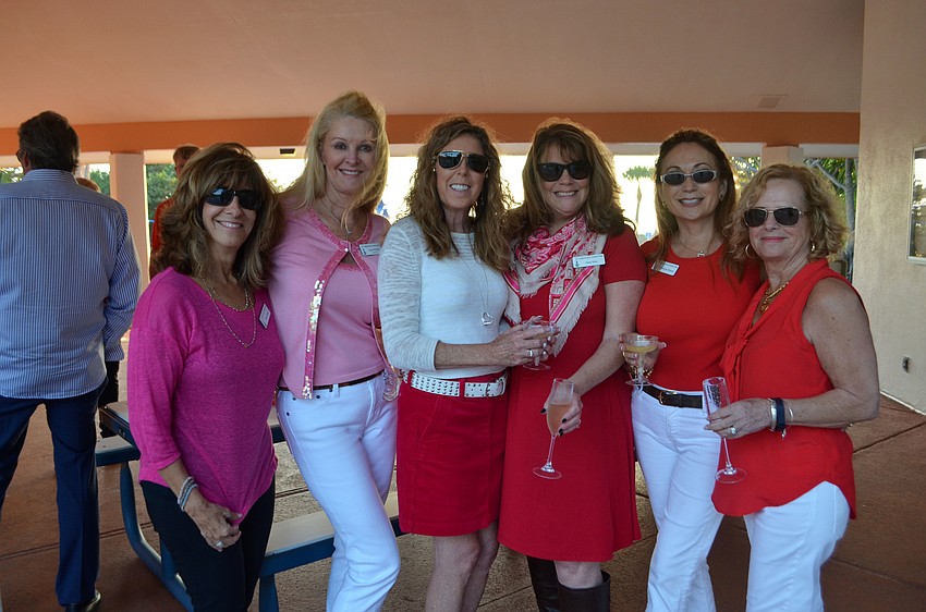 Susan Loprete, Garden Club President Susan Phillips, Lyn Haycock, Patty Sileo, Kim Robert and Palma Panza