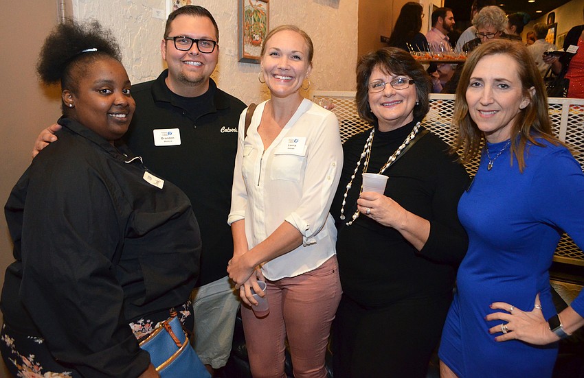 Mercede Davis, Brandon Wolford, Laura Hobart, and Barb McSweeney with The Players Centre for the Performing Arts Managing Director Michelle Pingel