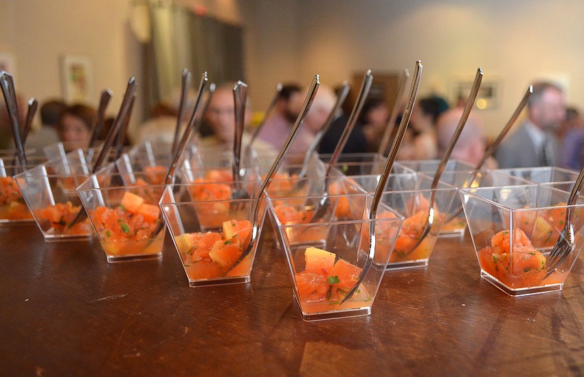 Modern Events catered the event, which featured several hors d’oeuvres such as this ezme minced Turkish tomato salad.