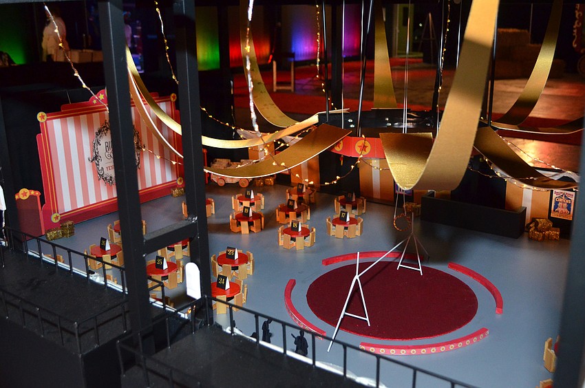 Guests got a sneak peek of what the dining room would look like in the form of a miniature replica during cocktail hour at the Big Top Gala on Feb. 25 at Feld Entertainment Studios.