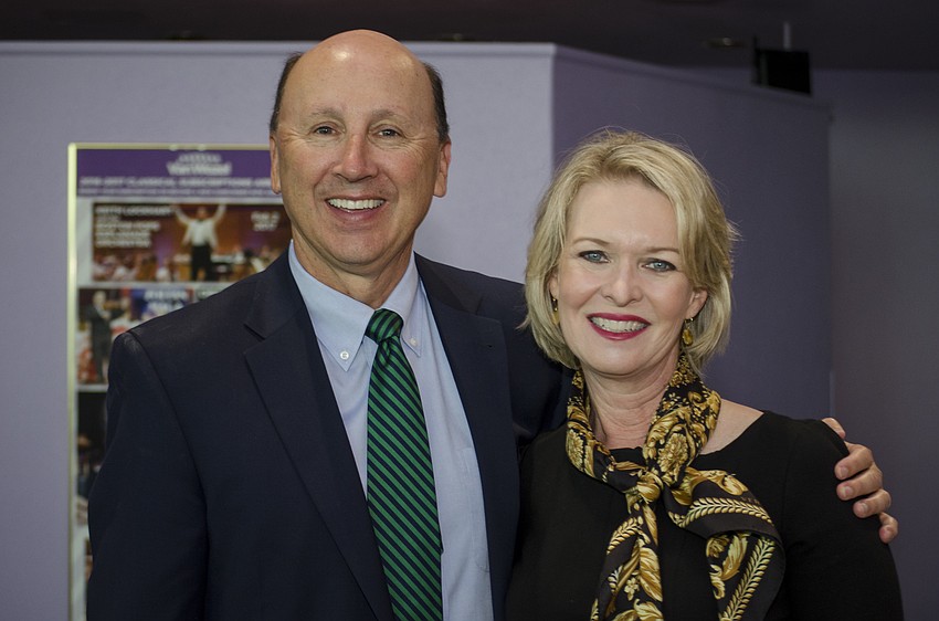 Gulf Coast Community Foundation President and CEO Mark Pritchett and Senior Vice President for Philanthropy Veronica Brady.