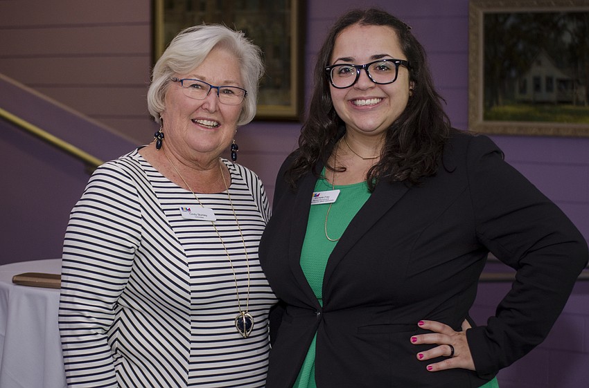 Ringling College Library Association Town Hall Committee member Cindy Stuhley and Ringling College Library Association Membership and Events Administrator Michelle Frau