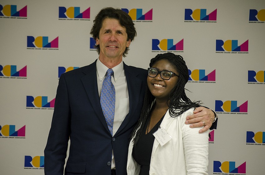 James Balog and Pine View School student Kayla Shelley