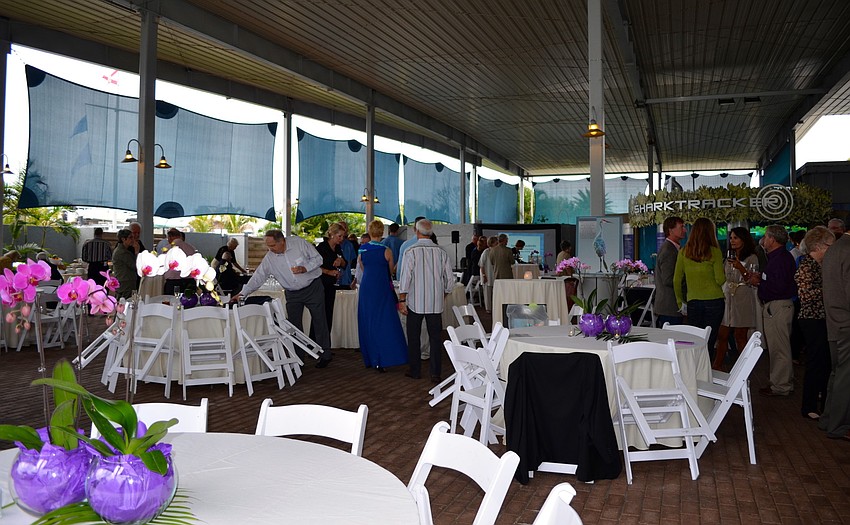 The outdoor area at Mote Marine Laboratory offered a great space for the event.