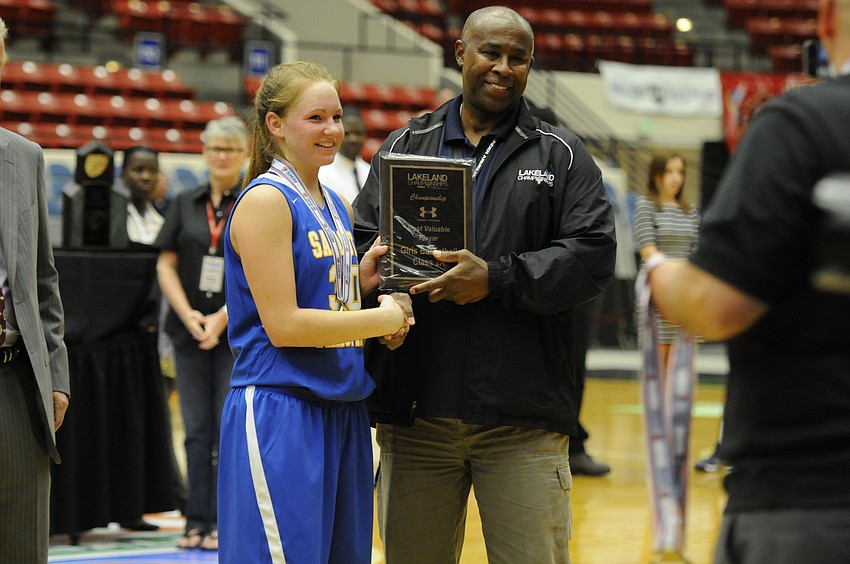 Sarasota Christianâ€™s Heidi Miller was named the gameâ€™s Most Valuable Player.