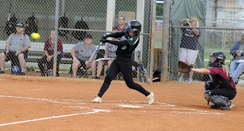 Lakewood Ranch catcher Talli Sharp reached on a fielderâ€™s choice in the fifth inning.