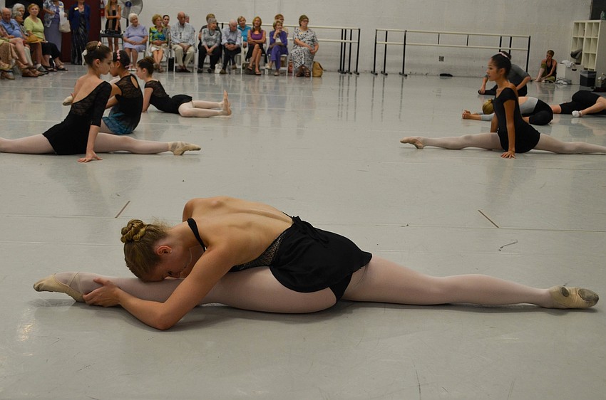 Sarasota Ballet Schoolâ€™s darling Caitlin Gish stretches her splits