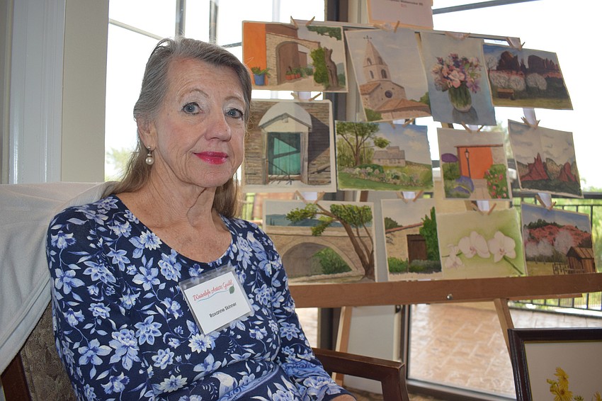 Waterlefe's Roxanne Skinner paints using watercolors. Skinner paints landscapes she's come across in Europe, Arizona and at home.