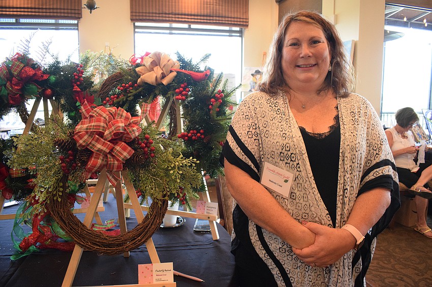 Waterlefe's Melinda Creel participates in the Waterlefe Artists Guild Art Show for the first time by showcasing the wreaths she makes.