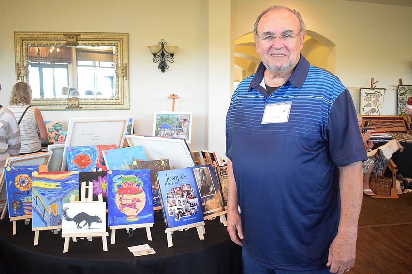 Waterlefe's Glen Joshpe showcases his artwork and books he's written. Joshpe started painting during the pandemic.