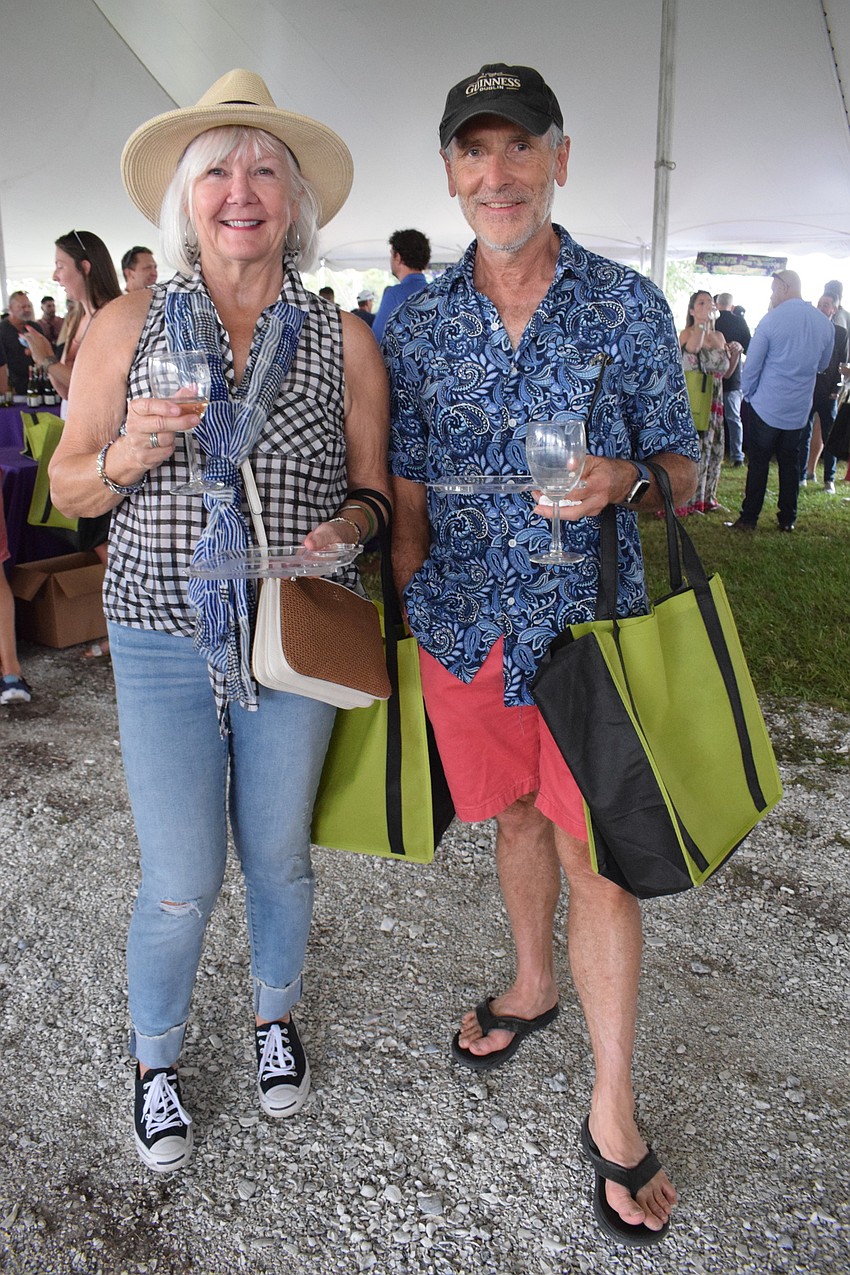 Sarasota's Judy Malton and Mario Bernardis try different wines and foods from wineries and restaurants.