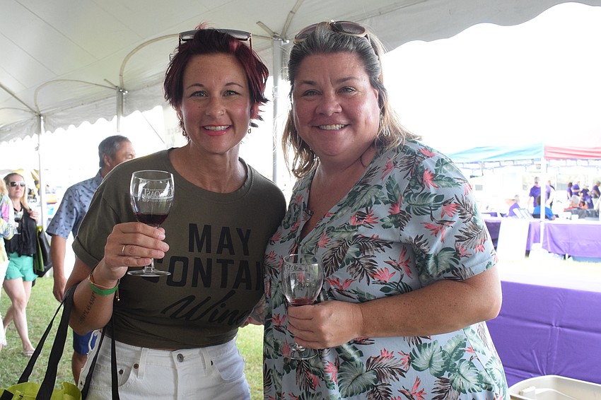 Lakewood Ranch's Kari Kushto and Julie Levato enjoy their first Suncoast Food and Wine Fest.