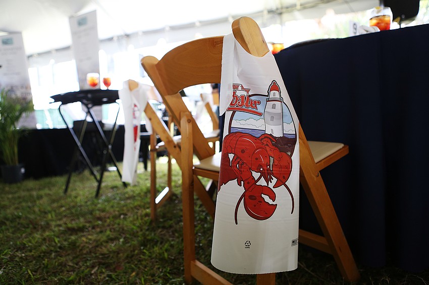 Dozens gathered at the outdoor event.