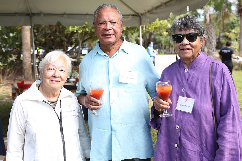 Claudia Swan with Neville and Jane Thame