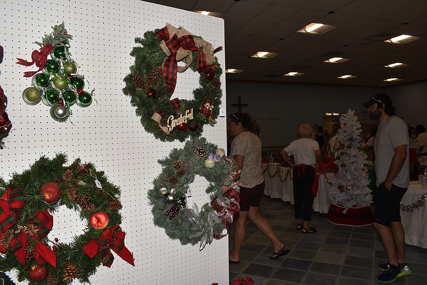 The wreaths had to be replaced several times throughout the morning.