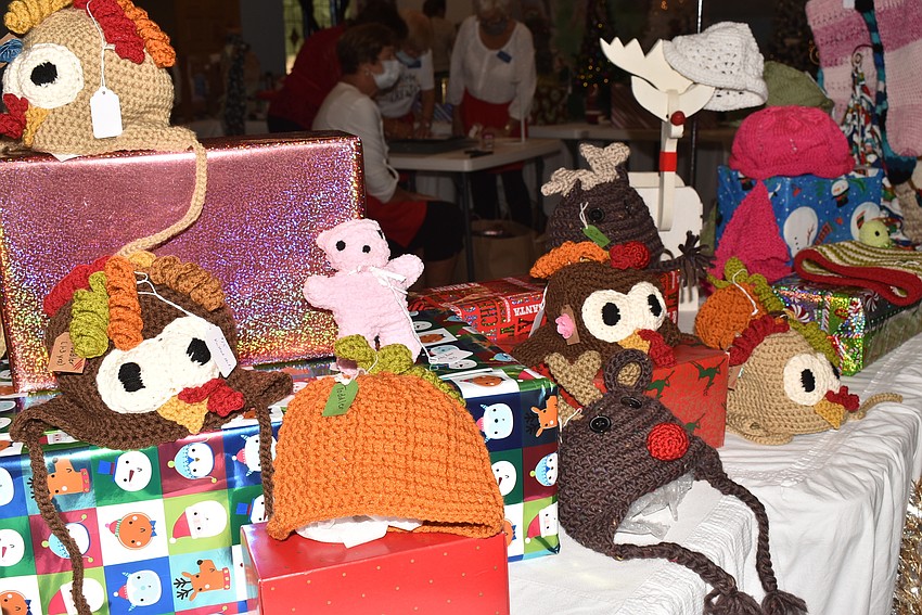 Hand-knitted hats and bears were a hit.