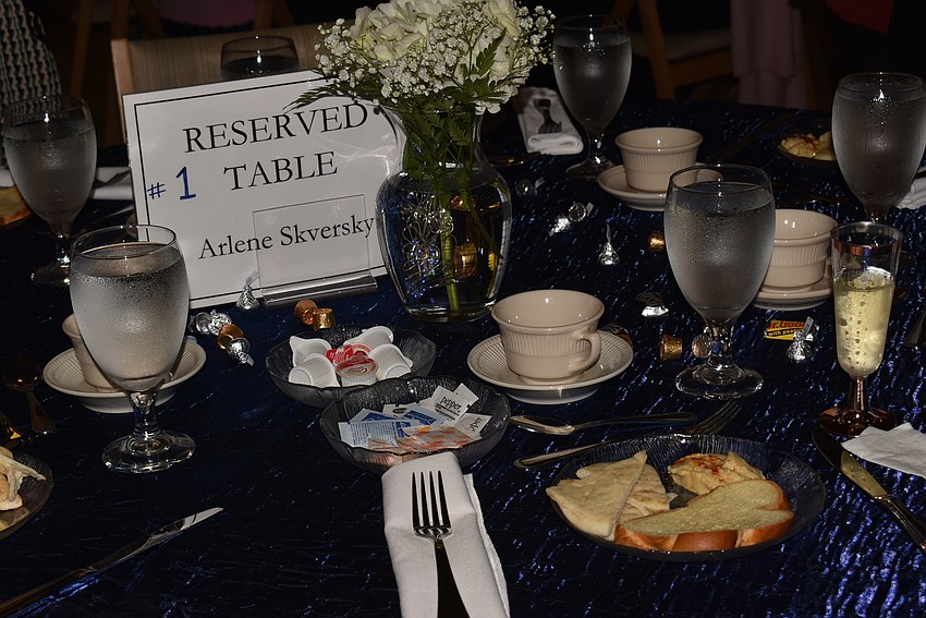 Each place was set with a small plate to start the meal.