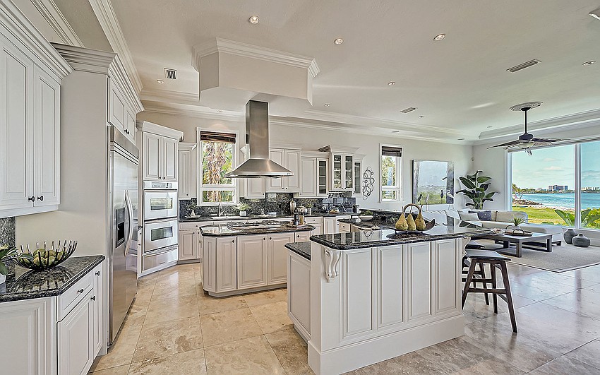 The kitchen is designed to function as a social area.