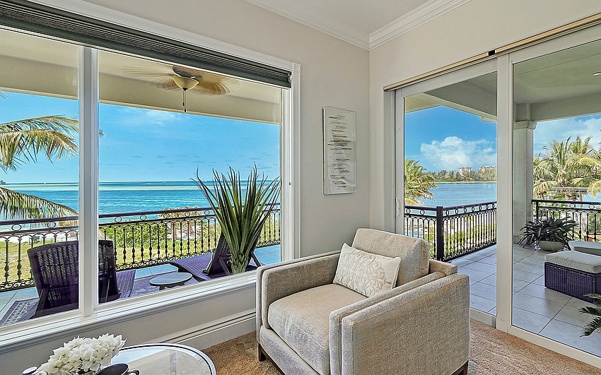 Floor to ceiling windows are plentiful in the 2006 home.