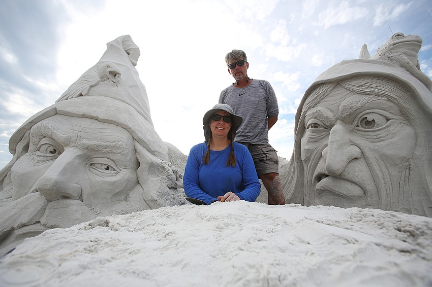 Karen Fralich and Dan Belcher won first in doubles for their Skulduggery creation.