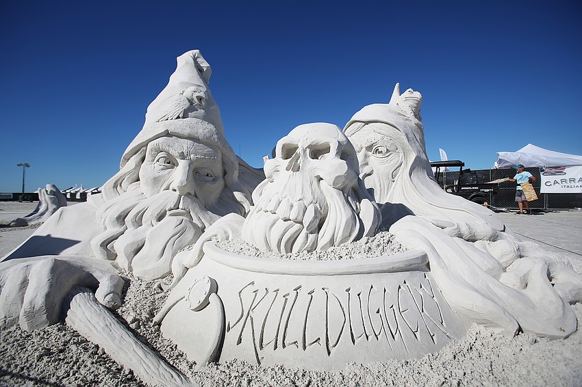 Karen Fralich and Dan Belcher won first in doubles for their Skulduggery creation.