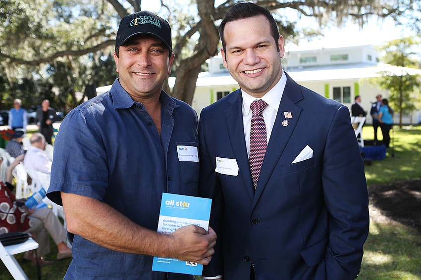 Commissioner Hagen Brody and Mayor Erik Arroyo