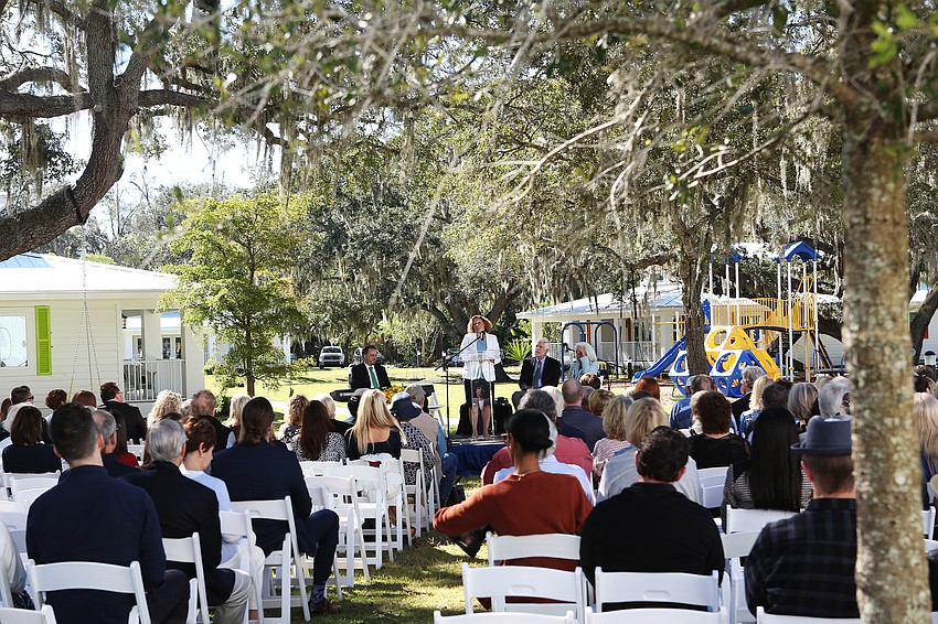 Supporters and city figures attended the event.