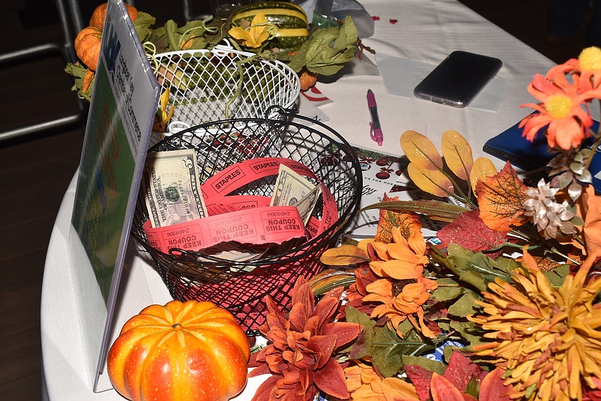 Attendees purchased raffle tickets throughout the evening.