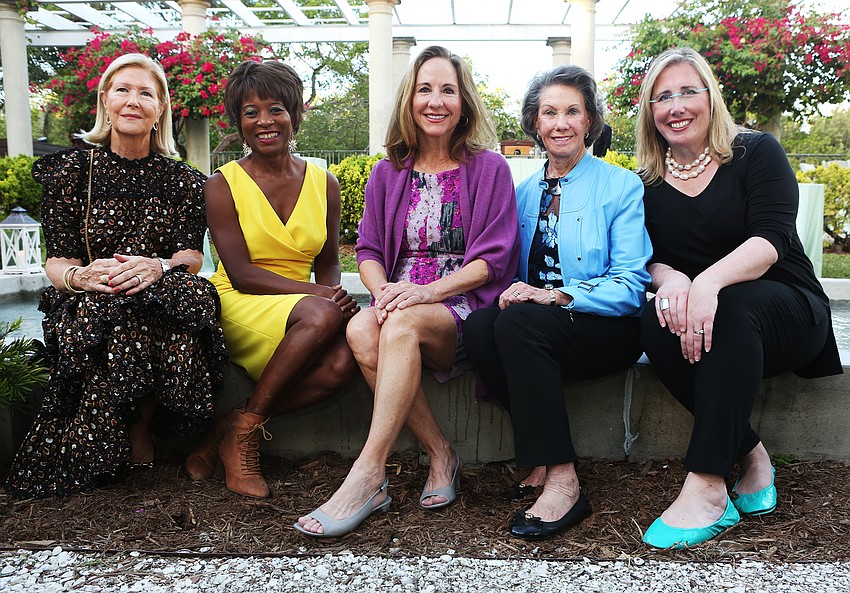 Co-chairwomen Jeannie Russell, Renee Gilmore, Mary Evelyn Guyton, Cortnelia Matson and Selby president and CEO Jennifer Rominiecki
