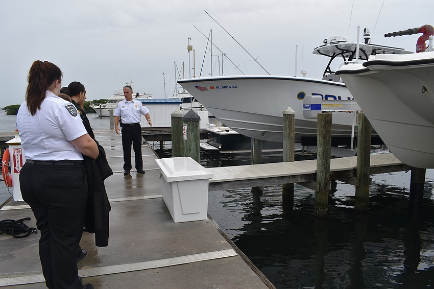 Fire Chief Paul Dezzi shows where the Longboat Key Fire Rescue Department stores its boat.