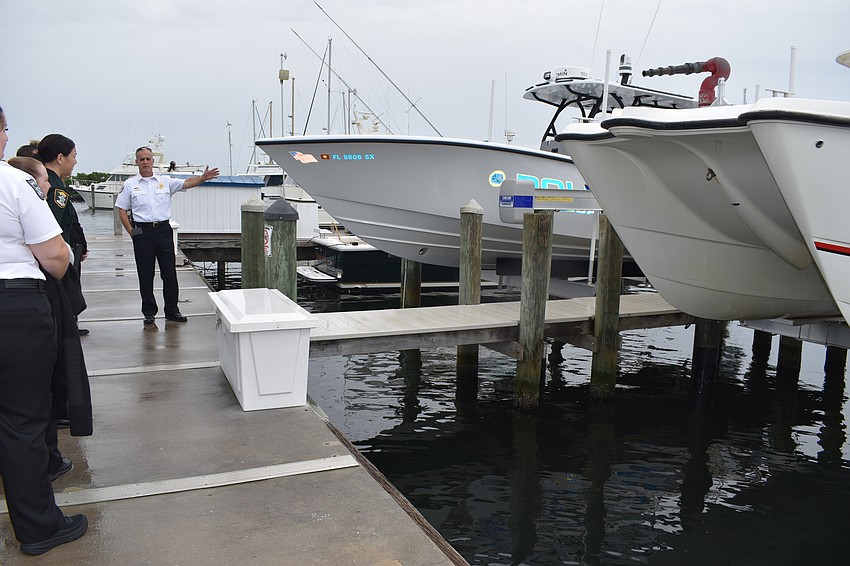 Fire Chief Paul Dezzi shows where the Longboat Key Fire Rescue Department stores its boat.