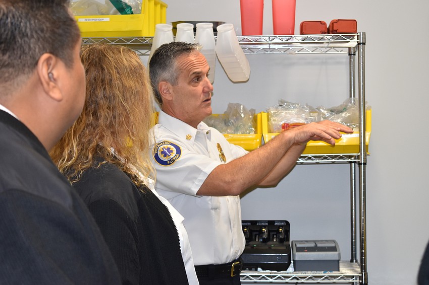 On Thursday, Fire Chief Paul Dezzi gave Sarasota County dispatchers a tour of Fire Station 92.